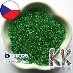 Rokajl Preciosa - průhledný se stříbrnou linkou - 11/0 - ∅ 2,1 mm