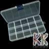 Medium-sized plastic storage box for beads measuring 10 x 17.5 cm. The box contains 5 - 15 compartments depending on the location of the removable partitions.
THE PRICE IS FOR 1 PCS.