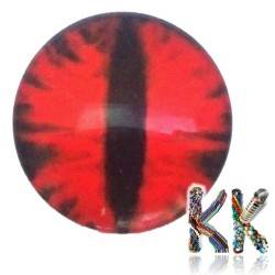 Glass cabochon with picture - eye - ∅ 25 x 7 mm