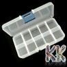 Smaller plastic storage box for beads, measuring 7 x 13 cm. The box contains 4 - 10 compartments according to the location of the removable partitions.
THE PRICE IS FOR 1 PIECES.