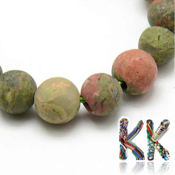 Confused unakite beads - ball - ∅ 8 mm