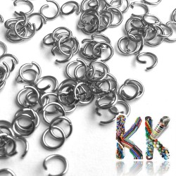 Stainless steel connecting rings - ∅ 5 mm (8 pcs)