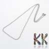 Nerezový náhrdelníkový řetízek s karabinkou - délka 49 cm