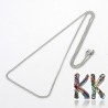 Stainless steel necklace chain with carabiner - length 49 cm