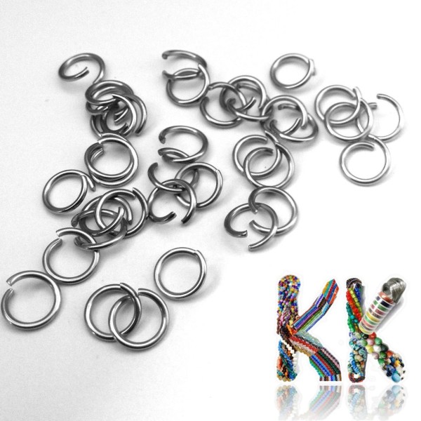 Stainless steel connecting rings - ∅ 8 mm (4 pcs)