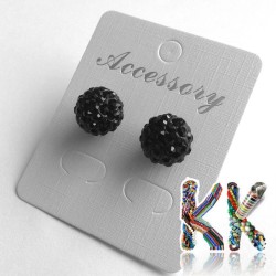 Shamballové puzetové náušnice - ∅ 12 mm