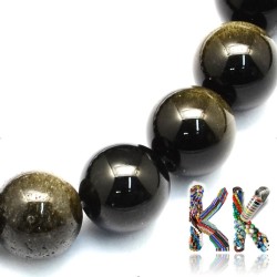 Přírodní zlatavý obsidián -  kulička - ∅ 8,5 mm