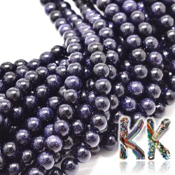 Temně modrý sluneční kámen -  kulička - ∅ 8 mm
