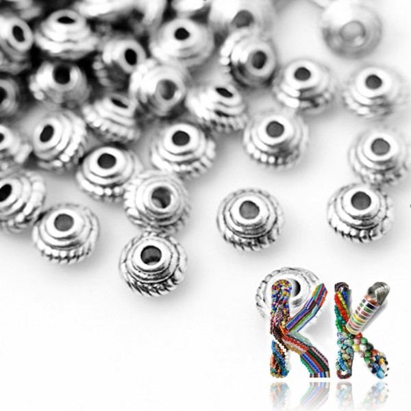 Separating bead made of zinc alloy - roundel - Ø 5 x 3 mm