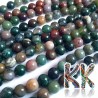 Tumbled round beads made of absolutely natural Indian agate with a diameter of 8-9 mm and a hole for a thread with a diameter of 1 mm. The beads are absolutely natural without any dye.
Country of origin: India
THE PRICE IS FOR 1 PCS.