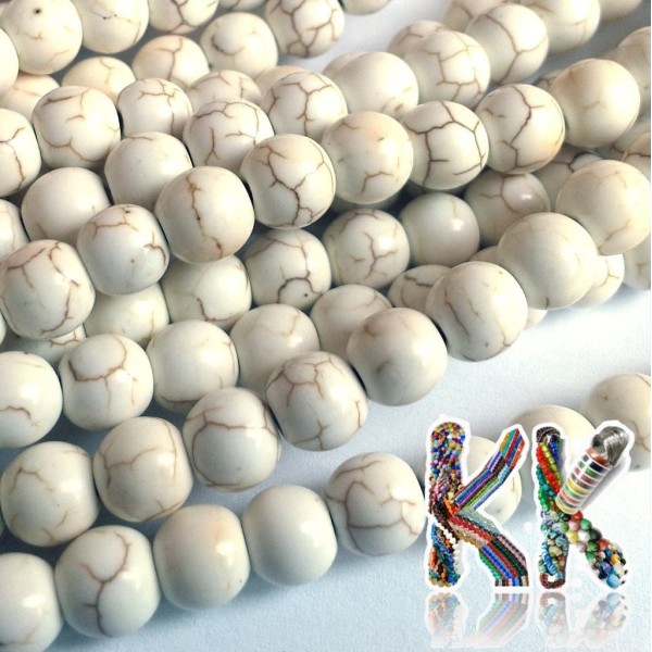 Synthetic tyrkenite beads - ∅ 8 mm - colored balls