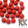 Round beads with Buddhist decoration made of imitation cinnabar with a diameter of 8 mm with a hole for a thread with a diameter of 2 mm. The beads were made from a mixture of red-colored resin and dust-crushed natural stone.
Country of origin: China
THE PRICE IS FOR 1 PCS.
