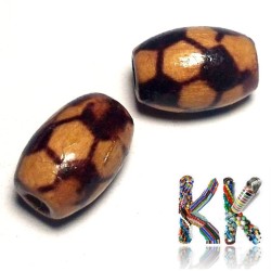 Dřevěný korálek - ∅ 8 x 12 mm - olivka