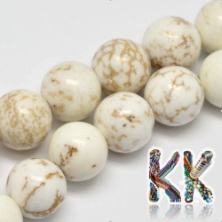 Natural white tyrkenite - ∅ 8 mm - ball