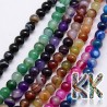 Tumbled round beads made of dyed agate mineral with a diameter of 6 mm and a hole for a thread with a diameter of 1 mm. The beads are surface-colored to the appropriate color reflection.
Country of origin: Brazil
THE PRICE IS FOR 1 PCS.