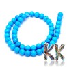Natural blue sinkiang turquoise - ∅ 8 mm - ball