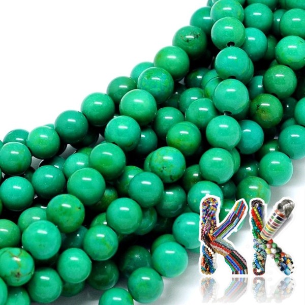 Natural green sinkiang turquoise - ∅ 6 mm - ball