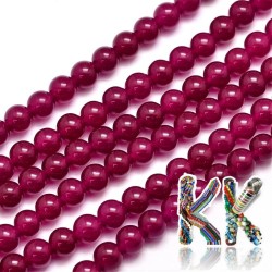 Natural Malaysian jade - ∅ 6 mm - colored balls