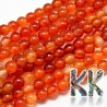 Tumbled round beads made of natural agate in orange-red color shades with a diameter of 6 mm and with a hole for a thread with a diameter of 1 mm. The beads are absolutely natural without any dye and their rich color was achieved by heating - annealing.
Country of origin: Brazil
THE PRICE IS FOR 1 PCS.