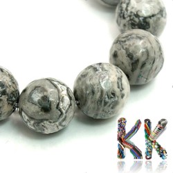 Natural marble - ∅ 8 mm - faceted ball