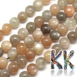 Přírodní měsíční kámen - ∅ 10 mm - kulička