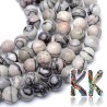 Tumbled round beads made of marble with a diameter of 4 mm with a hole for a thread with a diameter of 1 mm. The beads are absolutely natural without any dye. This mineral is commonly known by its trademark name - netstone jasper.
Country of origin: China
THE PRICE IS FOR 1 PCS.
