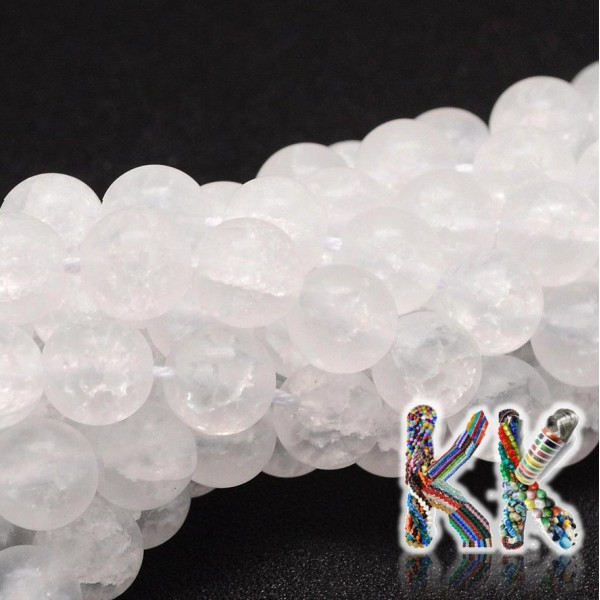 Synthetic cracked frosted crystal - ∅ 8 mm - ball