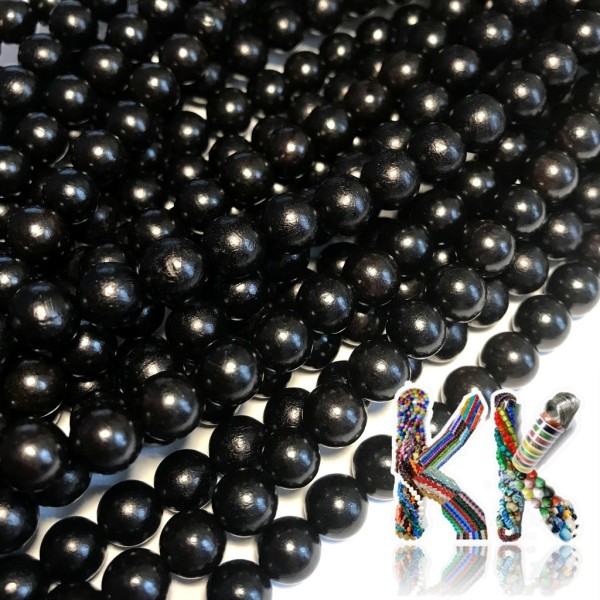 Ebony beads - ∅ 8 mm - ball