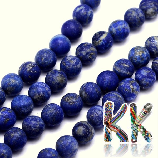Přírodní zmatnělý lapis lazuli - ∅ 8 mm - kulička