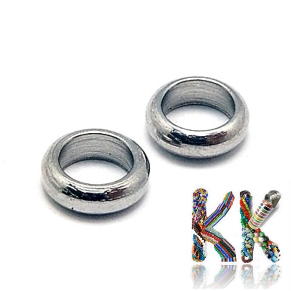 Stainless steel separating bead - ring - ∅ 8 x 2.5 mm