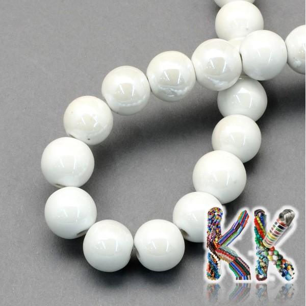 Porcelain beads - glazed - ∅ 8 mm - beads