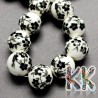 Porcelain beads - glazed, decorated - ∅ 8 mm - beads
