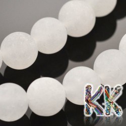 Natural matte white jade - ∅ 8 mm - ball