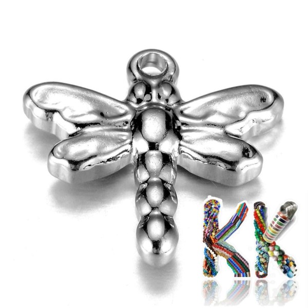 Pendant made of 304 stainless steel - dragonfly - 15 x 16 x 3.5 mm