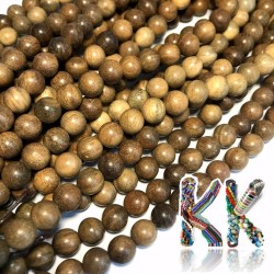 Fawn wood beads - ∅ 6 mm - ball