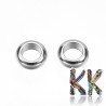 Stainless steel ring - shaped beads used as separators for other beads with a diameter of 5 mm, a height of 2 mm and a hole for a thread with a diameter of 3 mm. The beads are made of stainless steel type 201.
THE PRICE IS FOR 1 PCS.