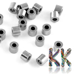 304 Stainless steel separating bead - tube - ∅ 3 x 2.5 mm
