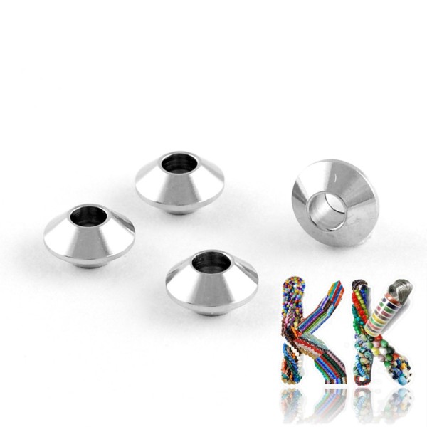 304 Stainless steel separating bead - double cone - ∅ 6 x 3 mm