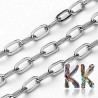 Unfinished chain made of stainless (surgical) steel with eyelets measuring 4 x 2 mm in a coil of 10 meters. The chain is in a loose coil and is made of stainless steel type 304.
THE PRICE IS FOR 1 PC (10 meters).