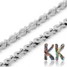 316 Pánský nerezový náhrdelníkový řetízek s karabinkou - délka 50 cm
