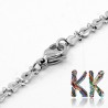 316 Pánský nerezový náhrdelníkový řetízek s karabinkou - délka 50 cm
