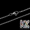 316 Nerezový náhrdelníkový řetízek s karabinkou - délka 51 cm