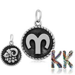 316 stainless steel pendant - zodiac sign - 26 x 18 mm