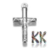 Přívěsek z 304 nerezové ocele - kříž s Kristem - 22,5 x 11,5 x 3 mm