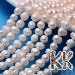 Natural pearls - ∅ 6-7 mm - ovals