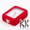 Sametová krabička pro náhrdelník - 8,5 x 6,5 x 2,5 cm