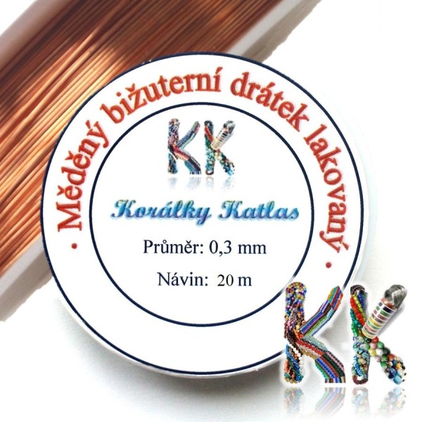 Copper wire - thickness 0.3 mm - length 20 m