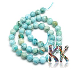 Natural hemimorphite - ∅ 10 mm - colored beads