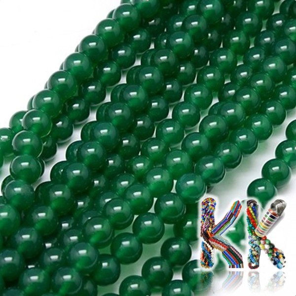 Přírodní zelený onyx - ∅ 8 mm - kulička - dobarvený