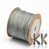 Very strong and durable braided dyed nylon cord with a diameter of 0.8 mm in a roll of 100 meters. It is a shiny smooth cord wound on a spool.
THE quoted price is for 1 roll of 100 METERS IN LENGTH.